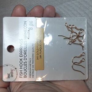 Bead Landing 14K Gold Plated Fish Hook Earrings (8pc) Nickel Free